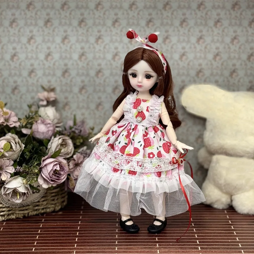 Colorful Dress-Up Doll with Removable Joints and 3D Eyes - 30cm
