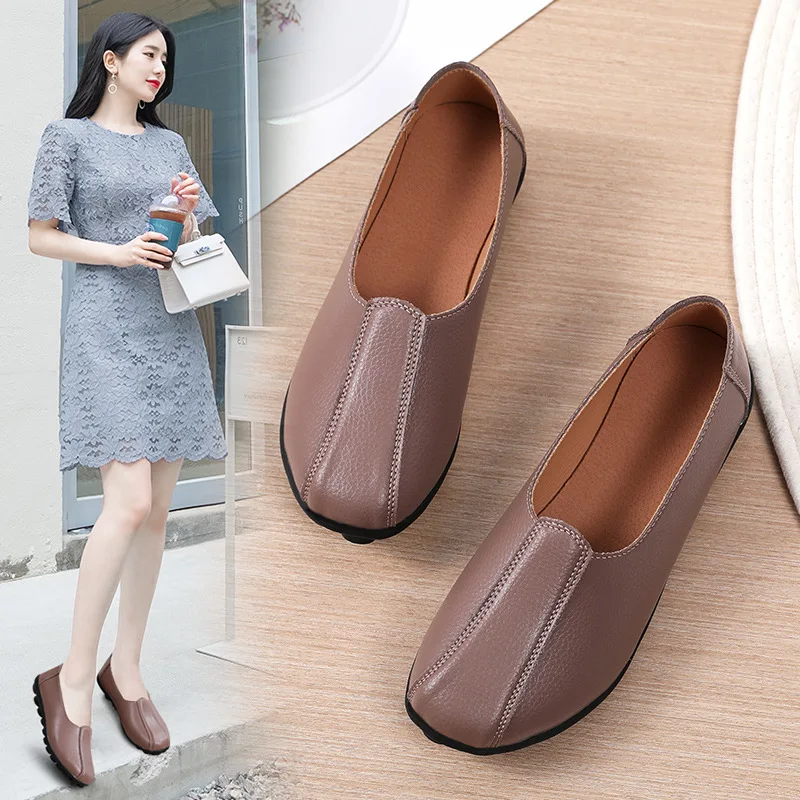 Women Casual Flat Shoes 2023 Spring Autumn Flat Loafer Women Shoes Female Casual Shoes Office Lady Comfort Shoes Plus Size