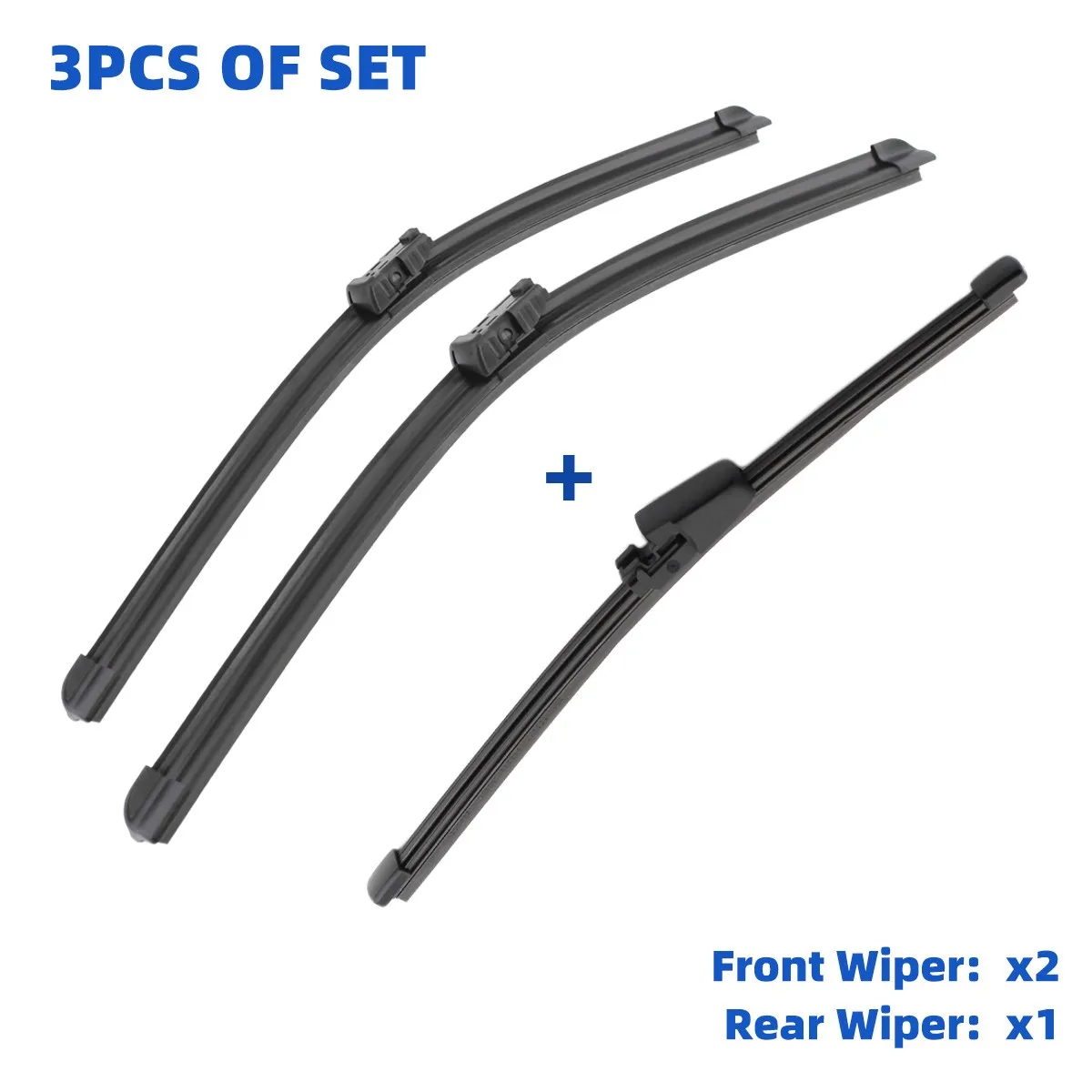 2-Piece Front Windshield Wiper Blade Set For VW Passat B6 (2005-2011) | 24" + 19" Frameless Blades