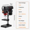 Benchtop Drill Press, 2.5Amp Benchtop Drill Machine with 5 Speed Adjustable, 8 Inch Swing Distance 0-45° Tiltling Tabletop 3