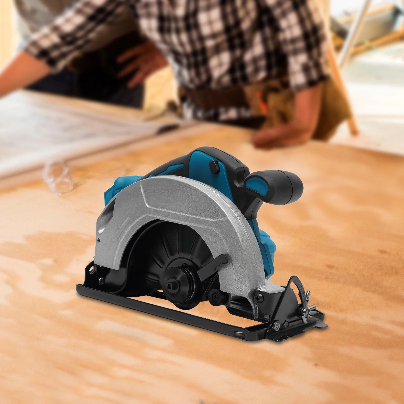 7-Zoll Bürstenlose Elektrische Kreissäge Kabellose Hochleistungs-Schneidemaschine Holzbearbeitungs-Elektrowerkzeug – Detail 14
