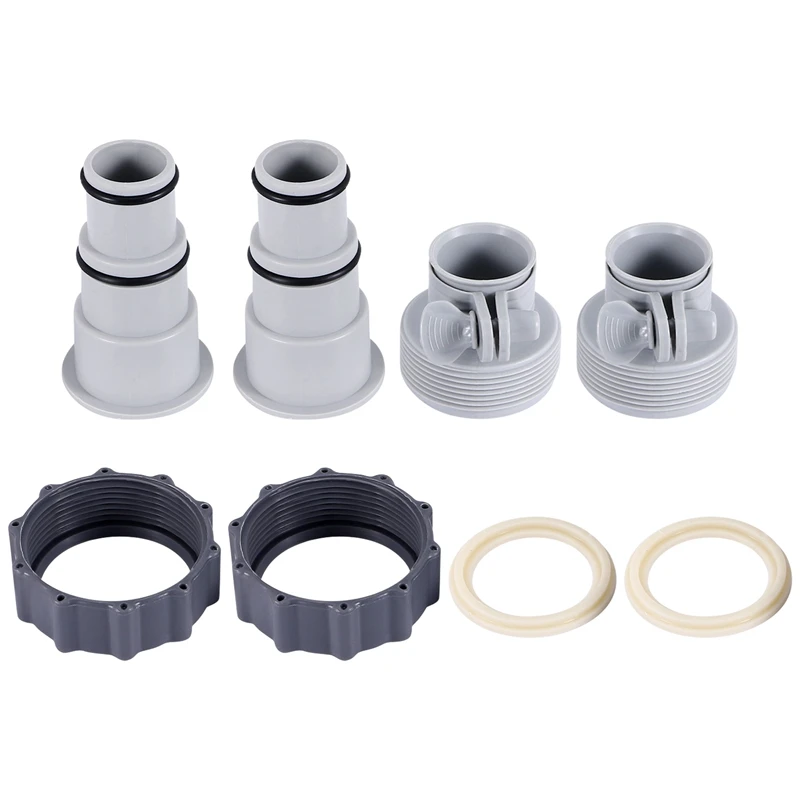 Replacement Hose Drain Plug Connector Adapter A W/Collar&B Kit Pool Drain Adapter,Converts 1.25 To 1.5 Inch Pool Hose