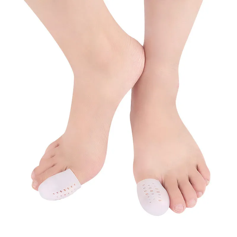 Silicone Separator Breathable Protector Gel Covers Tube With Holes 2Pcs=1Pair for Corns Calluses Blister Toe Bunion Spacer toe separators toe spreader finger toe separator toe protectors