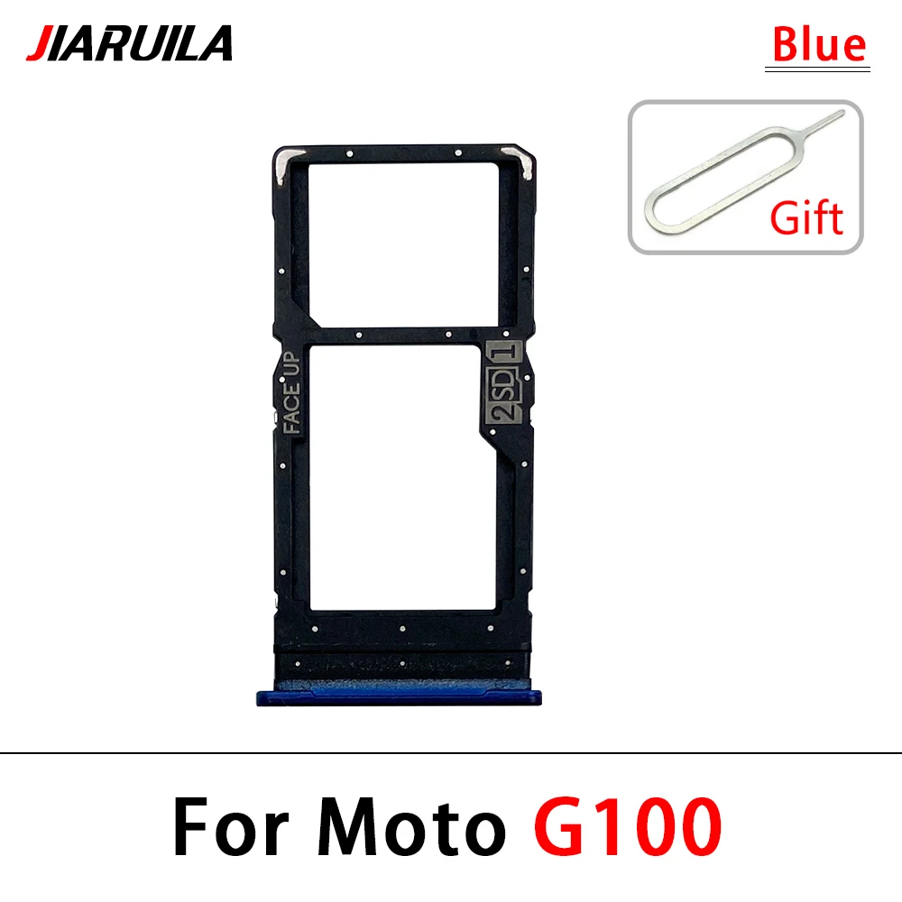 Motorola Moto G100 G20 G30 G200 G10 용 핀으로 새 SIM 카드 트레이 칩 슬롯 서랍 홀더 어댑터 액세서리 교체
