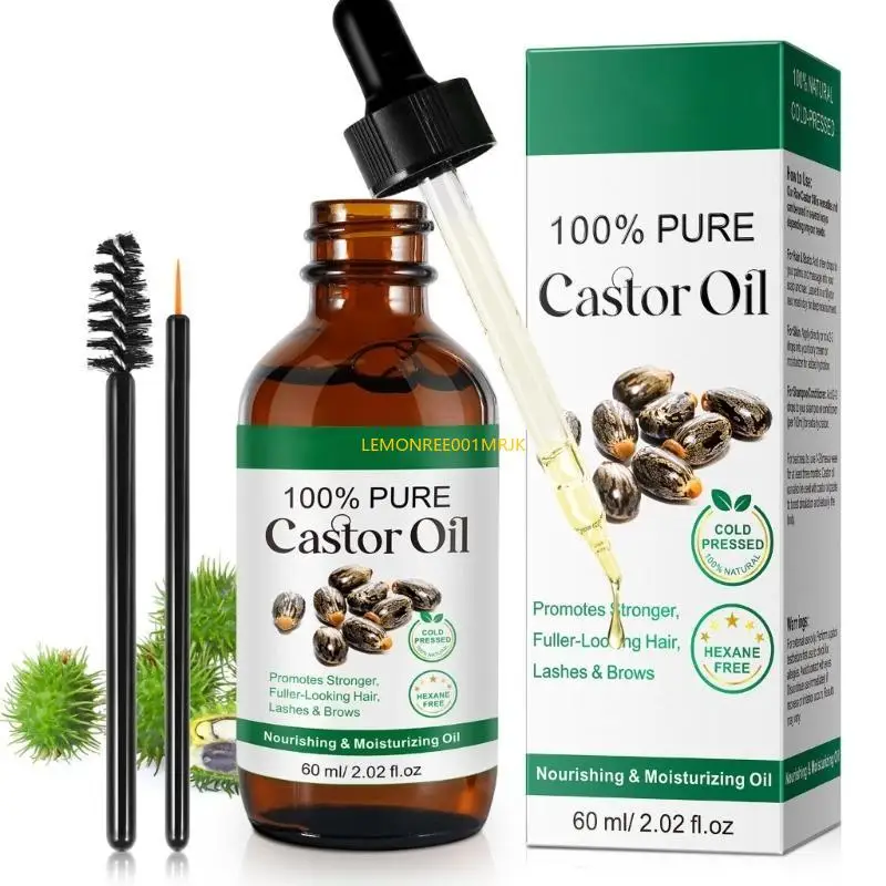 M4YA 60ml Castor Oil Promote Hair Growth Nourishing & Moisturizing Oil for Woman