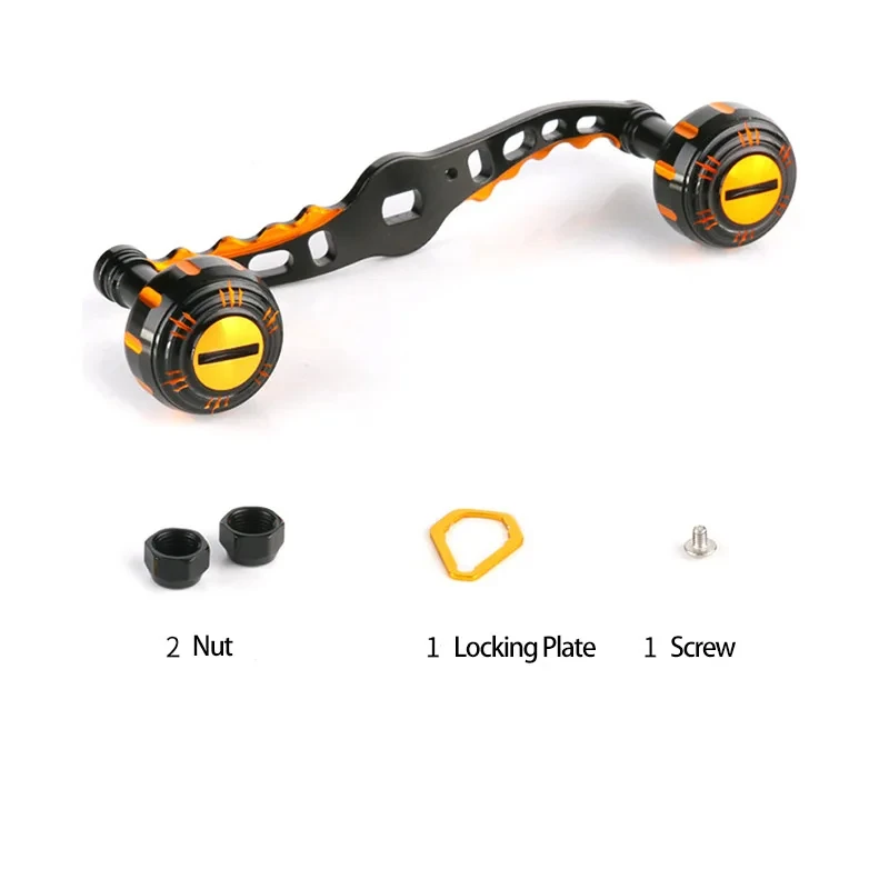 Baitcasting reel handle carbon fiber baitcasting reel handle w/metal EVA knobs lightweight DIY fishing upgrade kit for spinning rod ball rocker mod