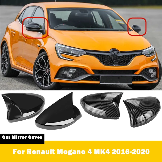 Bat Style Mirror Cover For Renault Megane 4 2016 2020 Rearview Mirror Cover  2 Pieces Cover Glossy Black Car Shields Exterior - AliExpress