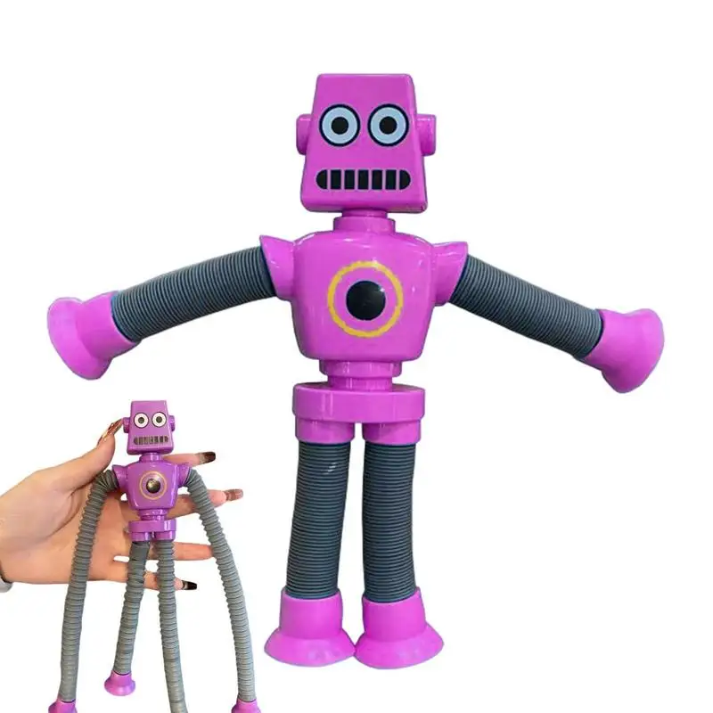 Telescopic Suction Cup Robots Toy Ever-Changing Telescopic Robot Tube Suction Cup Toys Childrens Toys Decompress With Varying robots