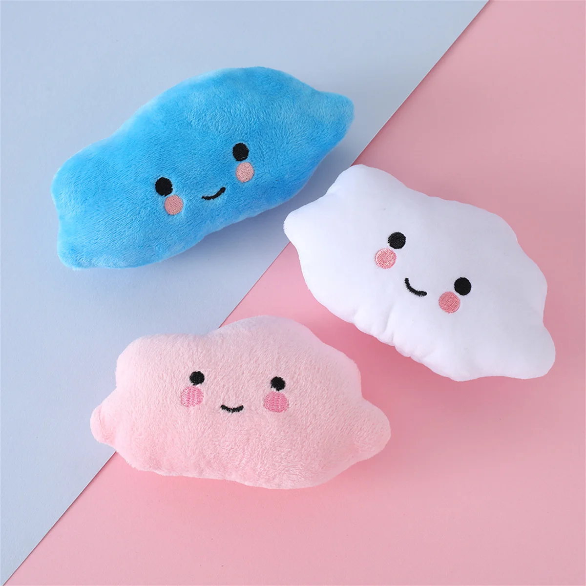 4PCS/PACK Pet Plush Toy Funny Pet Chew Toy Cartoon Cloud Shaped Pet Squeaky Toy Pet Sound Toy For Dogs Pet Supplies Dropshipping 3