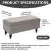 Stretch Footrest Ottoman Cover Soft Rectangular Folding Storage Stool Furniture Piano Seat Bench Protector Slipcover 6