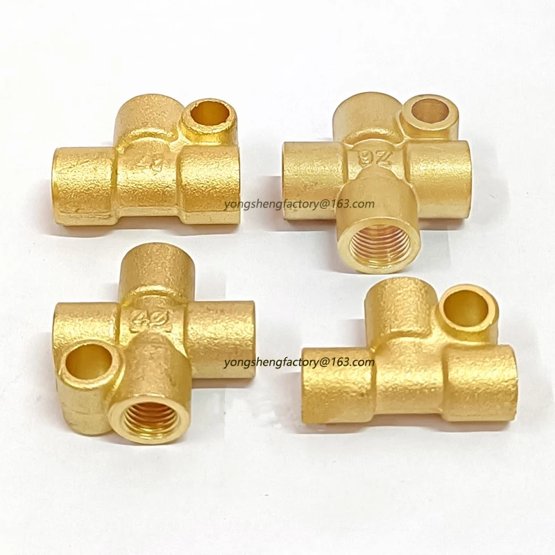 Oil Distributor 3 Way 4 Way Copper Connector Adapter Junction Block Tee Connector 3TD-8-8 4TD-8-8 M8x1 M10x1
