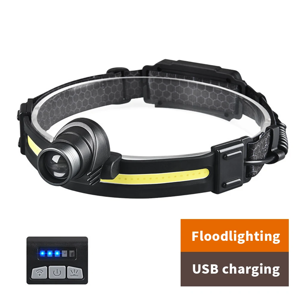 

Налобный фонарь USB фонарь черный 1