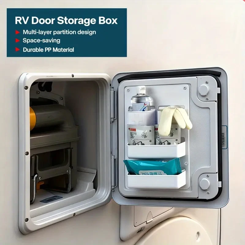 Tasca Rv 1PC Per Kassett Scaffale Box Bianco Camper Caravan Vano WC Porta Tasca ...