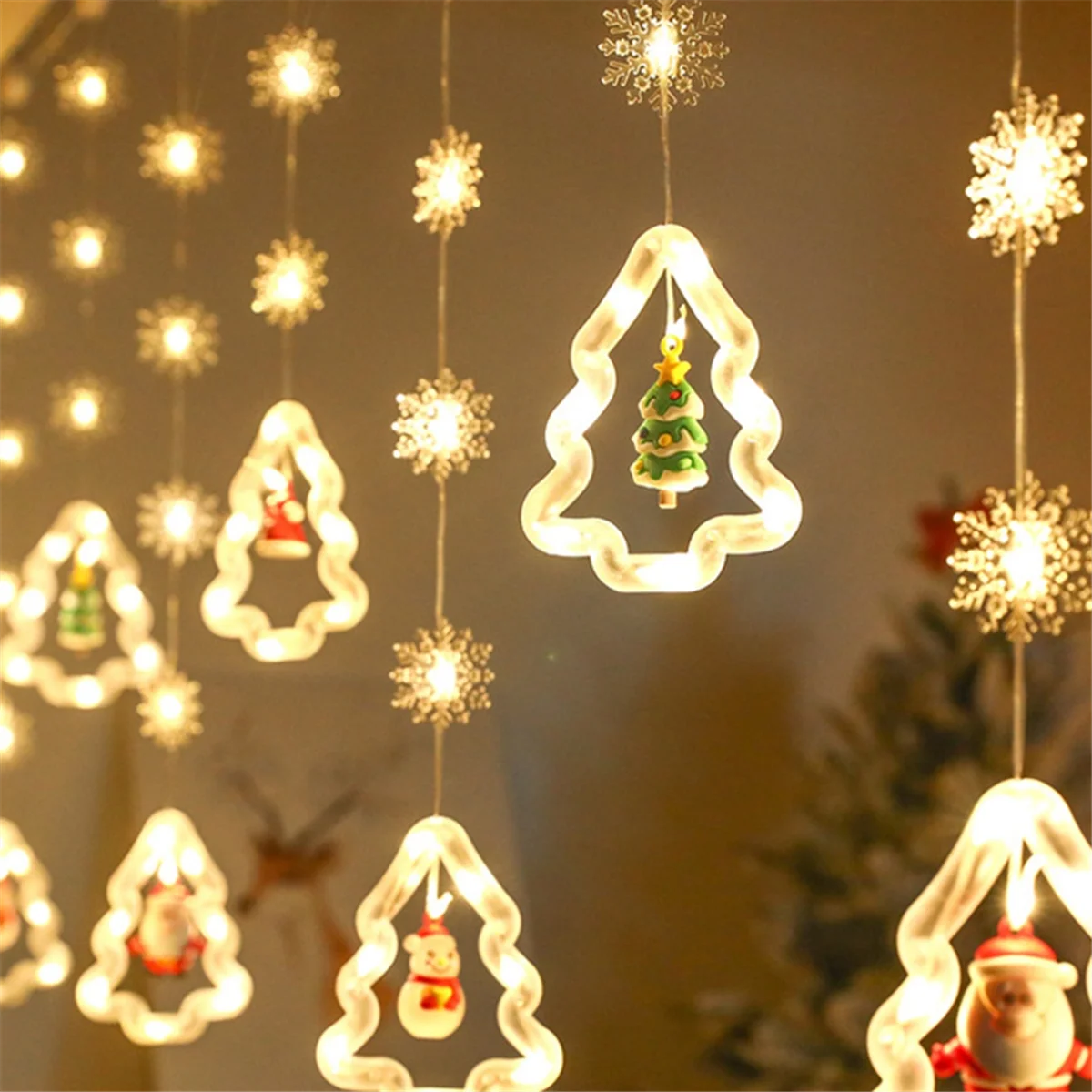 BAAU Led Light String Christmas Tree Shape Lights Indoor Atmosphere Lights