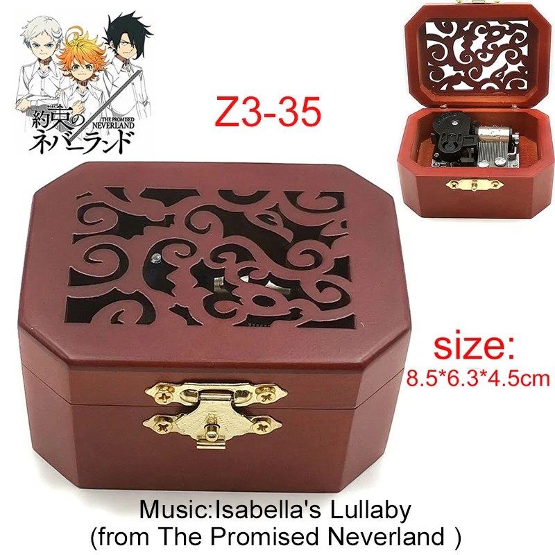 Color Print Anime Song Lilium Elfen Lied Music Box Wooden Black Hand  Movement Girls For Girlfriend Wife Friend Christmas Kid Toy - AliExpress