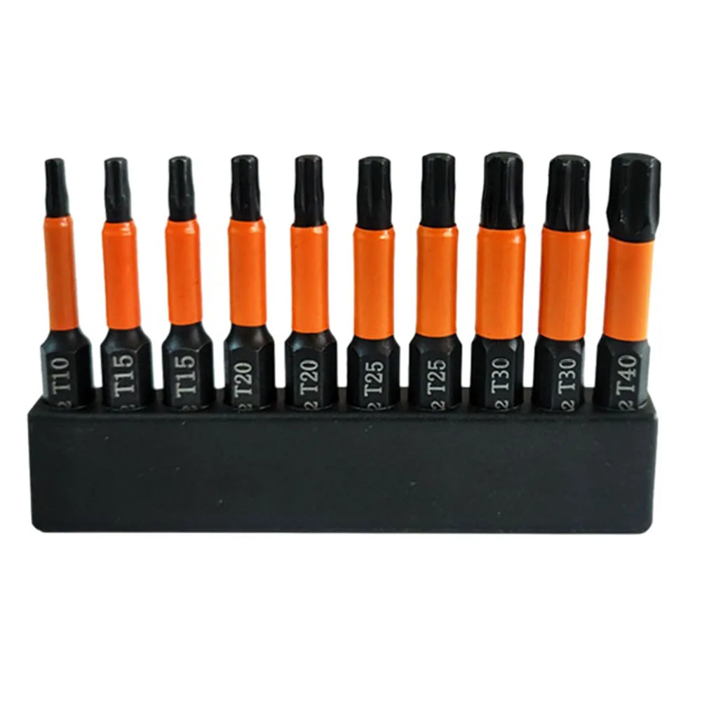 

11pcs Torx Screwdriver Bit 50mm 1/4'' Hex-Shank Magnetic Head T10-T40 For Electric Impact Driver Hand Drill Repairing Tool Parts