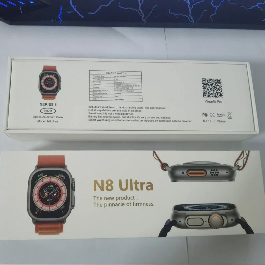 ο Smartwatch Ʈ ġ N8 Ʈ   NFC   ȭ  IP68 ֽ IWO WearFit  App 2.01 ġ