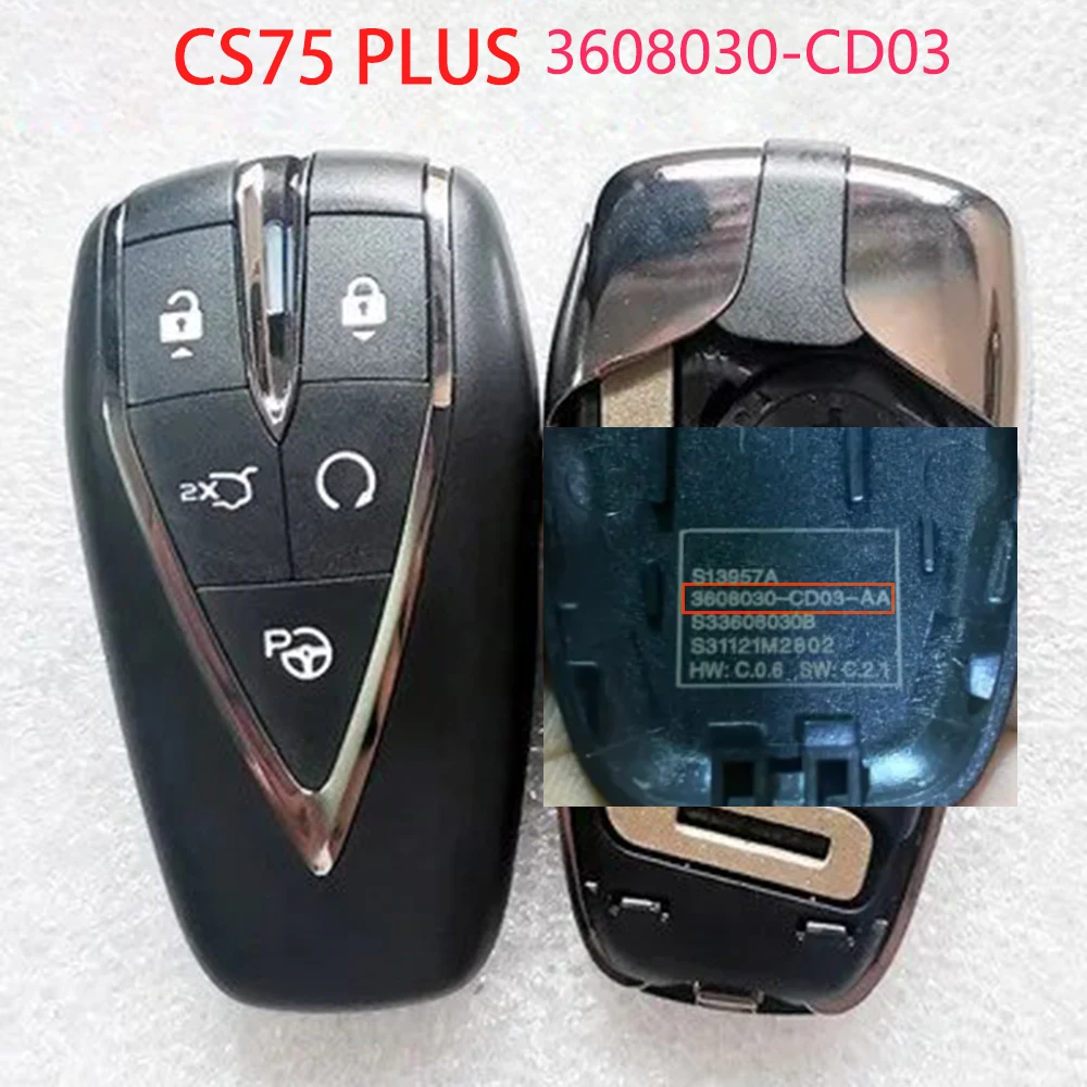 Car Remote Key,Car Key Original 433MHZ Remote Control Key for CHANGAN CS75 CS35 PLUS Intelligent Key 3608030-CD02 CD03 MK02
