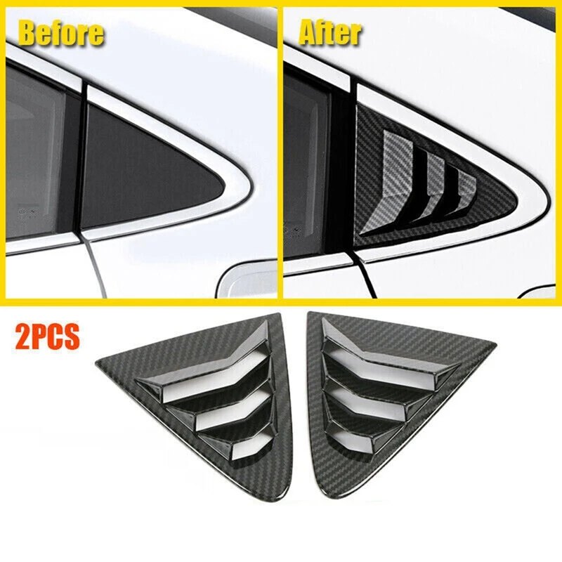 

Carbon Fiber Color Rear Side Vent Quarter Window Louver Shutter Cover Replacement Accessories For Toyota Corolla 2020-2023