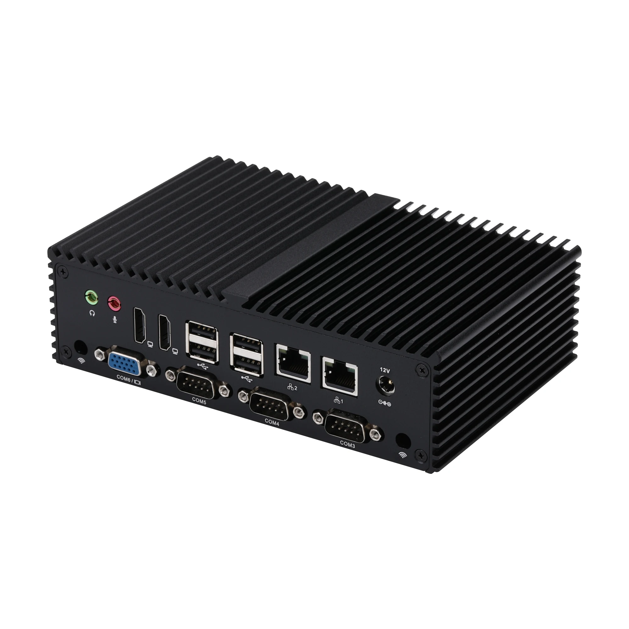 Qotom Q10922X Fanless Mini PC N100,Quad core,AES-NI 5 Serial port,7USB2.0,USB3.0,GPIO 2PS2 VGA Firewall Mini PC 3