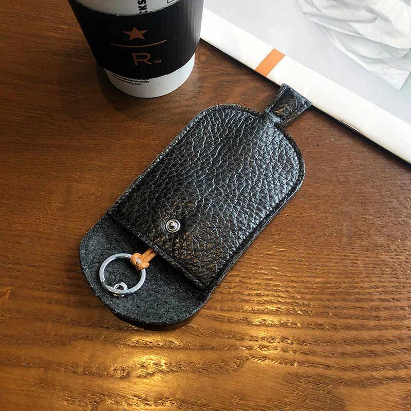Key Organizer Key Case Key Purse Key Holder Free Monogrammed Genuine Leather Key Bag Men And Women's Hand-held Home Key Holder Pocket Card Sleeve