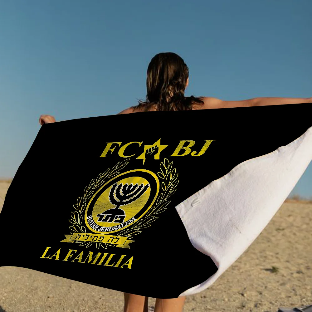 B-Beitar J-Jerusalem F-FC Beach Towel Colorful Bath Towels For Girl Microfiber Quick Dry Custom Sand Free Beach Yoga Spa Pool 4
