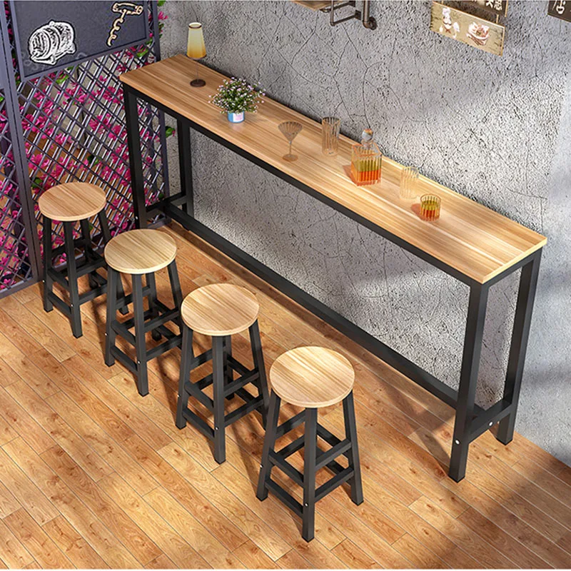 

Cocktail High Counter Bar Table Reception Desk Night Club Outdoor Bar Table Wine Industrial Long Mesa Alta Furniture WK50BT