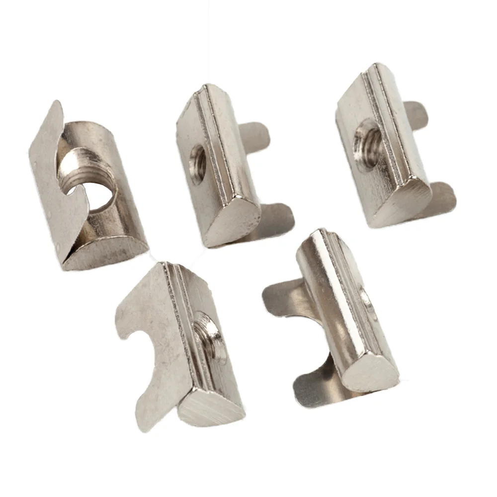 5/10Pcs Stainless Steel M5 M6 M8 Shrapnel Nut Block Shrapnel T Shape Block Sliding Nut For 20/30/40/45 Series Aluminum Profile