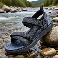 Sandales d'été confortables pour hommes, légères et décontractées, pantoufles de plage et de vacances, chaussures respirantes à la mode, Size40-45 2
