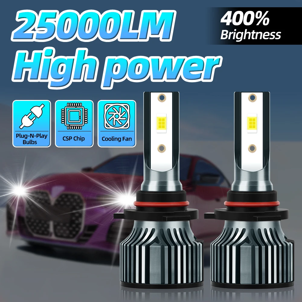 120W 25000LM H4 H1 H11 Canbus светодиодный H7 автомобильные фары 9005 HB3 9006 HB4 Автомобильные противотуманные фары 6000K белые 12 В турбо Автомобильные фары