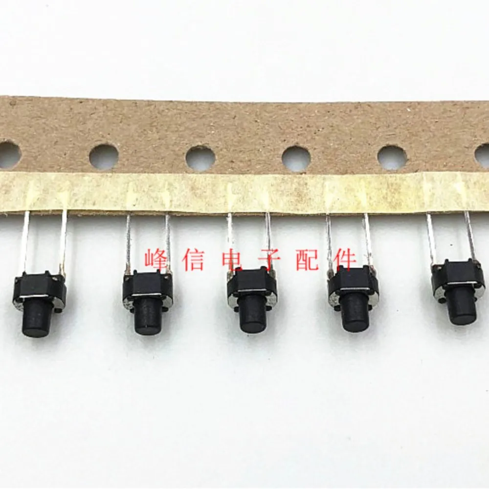 20Pcs Japanese Small Micro Reset Button Switch Micro Button Straight Plug-in 2 Feet Round 6*6*7 Tact Switch