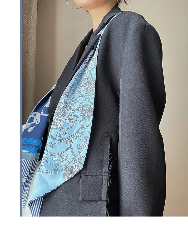 Luxury Long Silk Scarf Female Animal Horse Print Thin Narrow Scarf Bag Hair Band Ribbon Scarfs Women Neckerchief 3