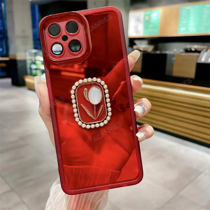Pour Huawei Honor X8 X8a 4G 5G X7 X7a X7b X6 X6a X6s X5 Plus X9a X9b 90 Lite 50 support tulipe coque en silicone transparent X 8_voghion.com