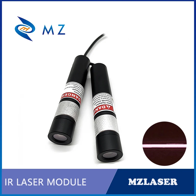 적외선 라인 레이저 모듈 조정 가능한 포커싱 D18mm 940nm 300mW 500mW 5V 12V 24V 긴 수명 50,000시간 산업용 등급