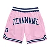 Custom Light Pink Authentic Basketball Shorts 3D Printed Men Shorts Name Mumber Quick Drying Beach Shorts 3