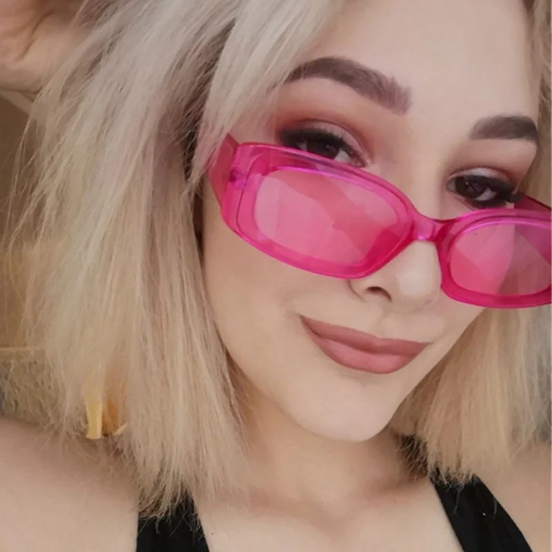 Fashion Women's Small Rectangle Sunglasses Women Oval Vintage Brand Design Square Sun Glasses Female Eyewear Anti-glare_voghion.com