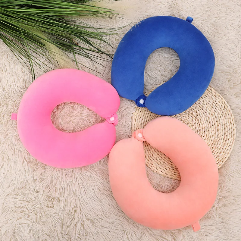 1pc U-shaped Pillow Neck Pillow, Travel Airplane Head Pillow Adult U-shaped Pillow Neck Support Pillow Portable