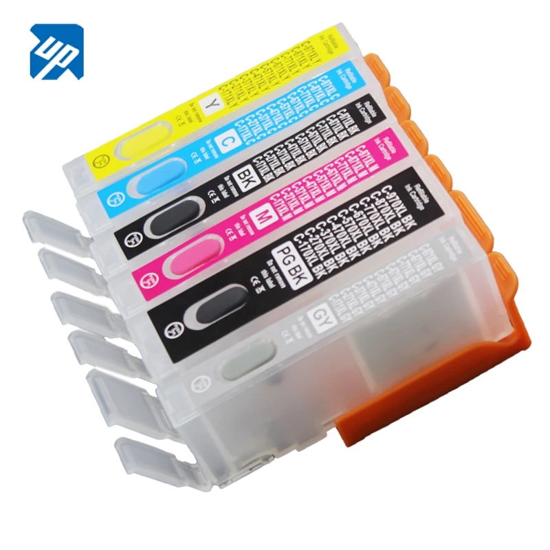 6PCS PGI-570 CLI-571 refillable ink cartridges For canon MG7750 MG7751 ...