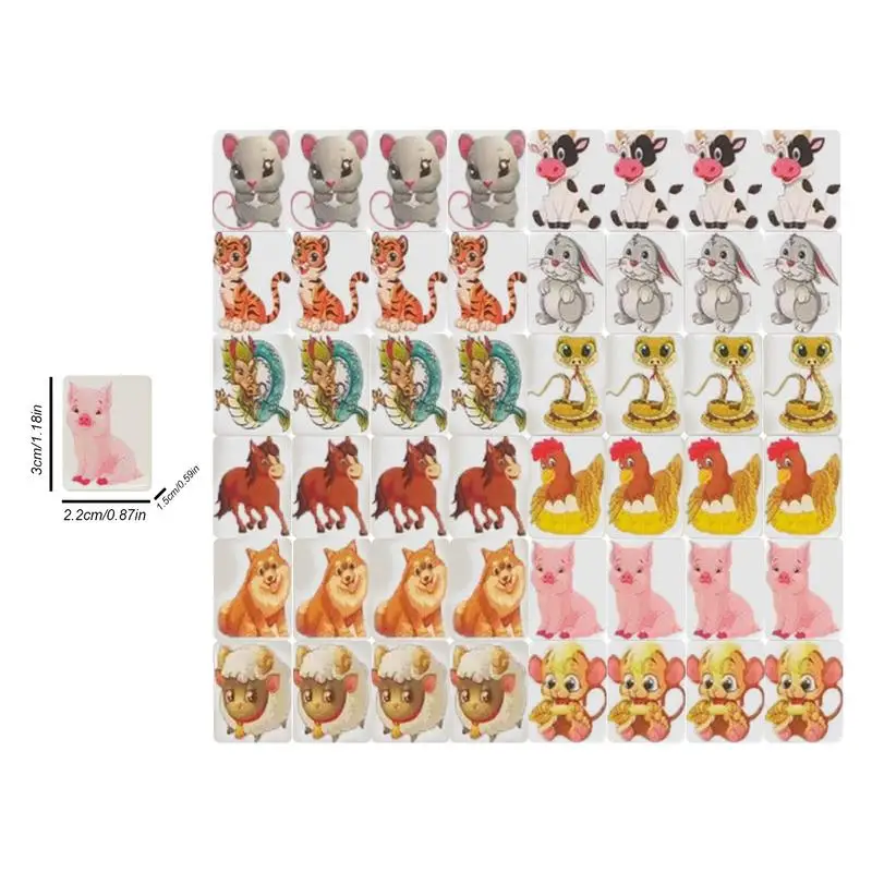 Mahjong Tile Game 48pcs Stacking Blocks Mahjong Tile Game Set Exercise Thinking Skills Board Game For Family Gathering For 6