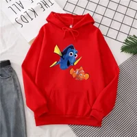 Finding Nemo Women's Fashion Trendy Hoodie Cartoon Cute Fish Hoodie Casual Round Neck Sweatshirt Winter Women's 90's Tops 1