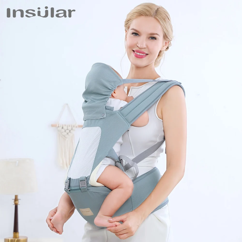 Insular  Ergonomics Baby Carrier Sling Portable Child Backpacks Thickening Shoulders 360 Ergonomic Hoodie Kangaroo 0-36 Months 2