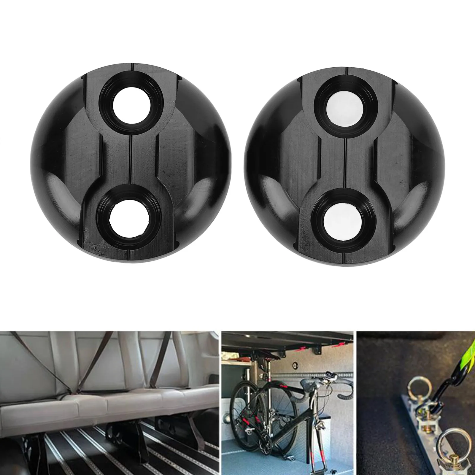 Pair of Airline Rail Lashing Point Plate Aluminium Alloy Tie Down Anchor Point for Airplane Motorhomes Ambulances