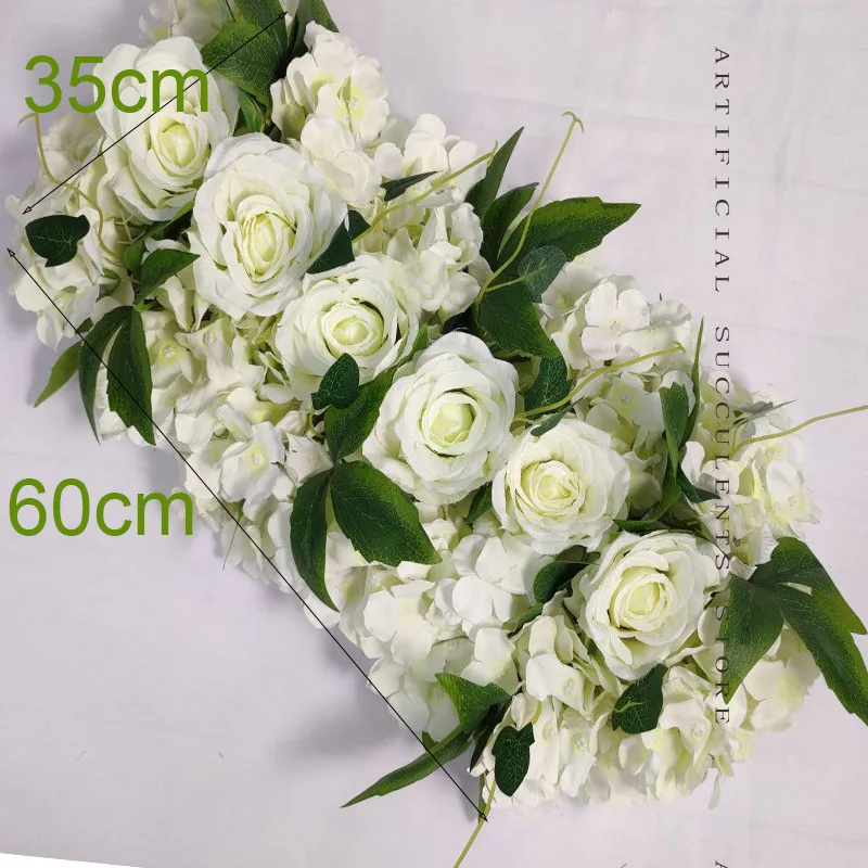 50cm Wedding Road Cited arches Flowers Silk Rose Peony Hydrangea DIY Arched Door Flower Row Window Wedding Decoration decor