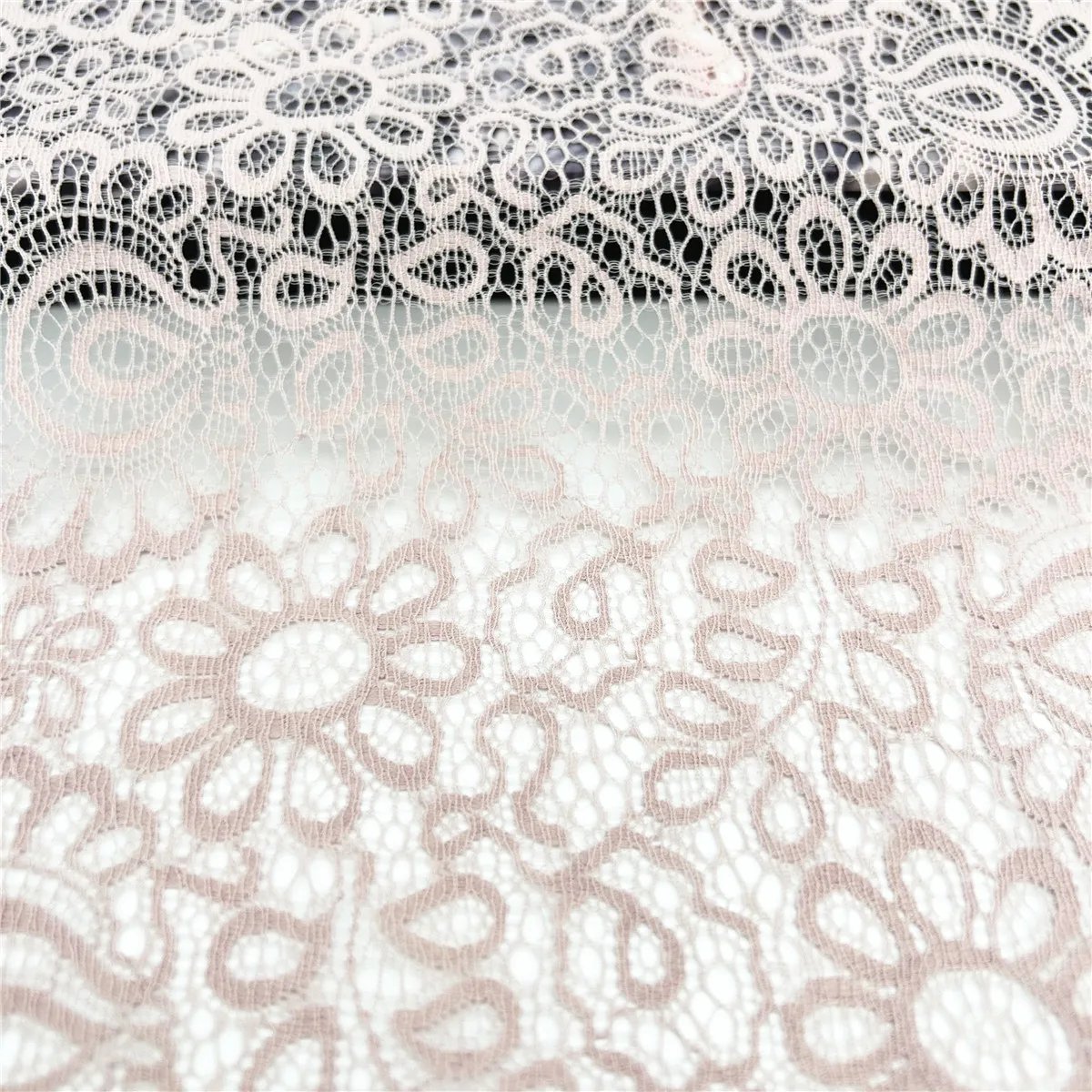 3y/lot Width7 5/8 inch (19.50cm) Blush Pink Elastic Stretch Lace Trim 3