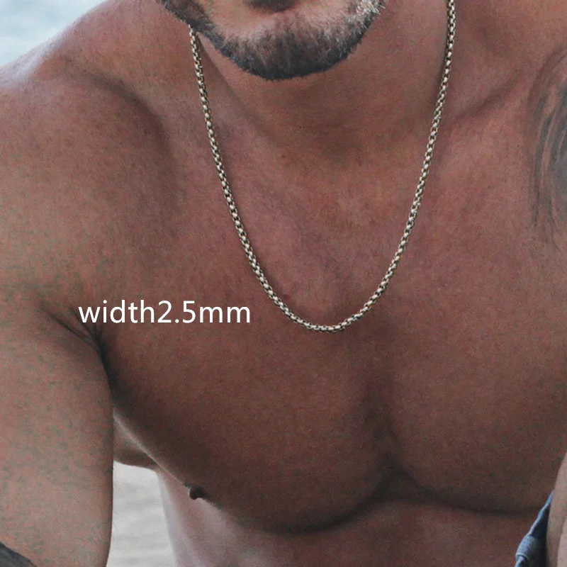 2021 Fashion Hot Cuban Chain Necklace Men Handmade Simple Stainless Steel Link Chain Necklace For Men Jewelry Gift