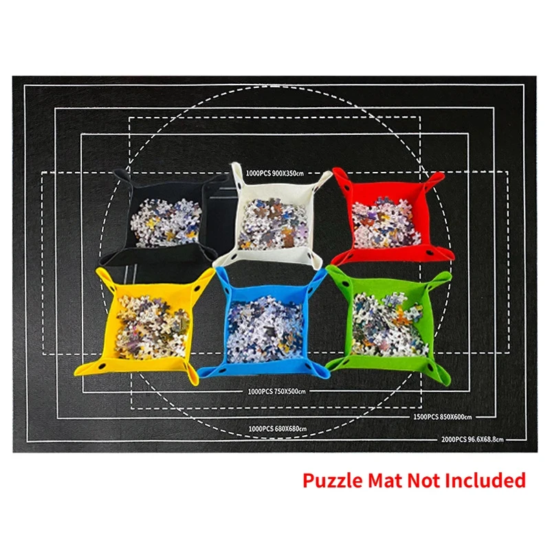 Puzzle Toys 6 Colors Jigsaw Puzzle Disk Set 1000 Pieces Portable Multifunctional Pad Storage Partition Tray Kids Adults