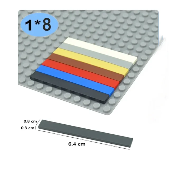 50pcs Smooth 1x8 DIY Building Blocks Figure Bricks 10Colors Educational Creative Size Compatible With 4162 Toys for Children 4