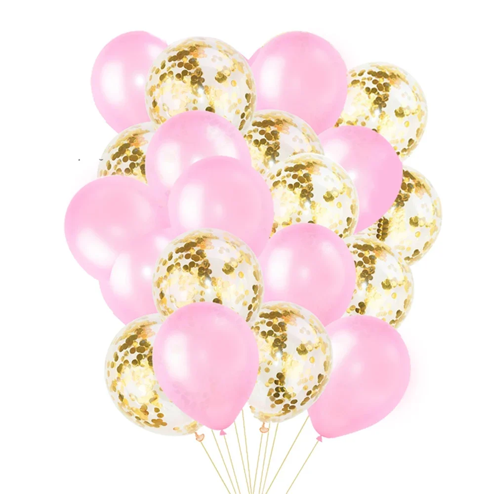 

10/20 pieces of golden confetti latex balloons, 12-inch size, for birthday party decoration, wedding balloons, baby shower deco