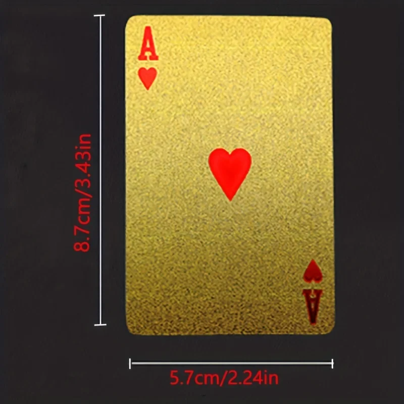 1pc Golden Foil Playing Card Dollar Playing Card Waterproof Washable And Wear-resistant Party Gathering Game Party Supplies playing cards