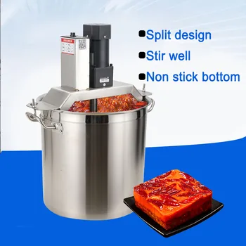 Commercial Hot Pot Sauce Frying Machine 110V 40L Automatic Food Mixer For Hotels Food & Beverage Factory Farms RestaurantIndustrial Cooking Kettle machine 1
